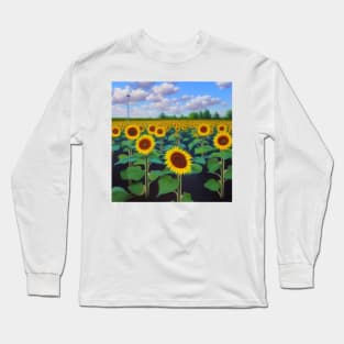 Field of Sunflowers Long Sleeve T-Shirt